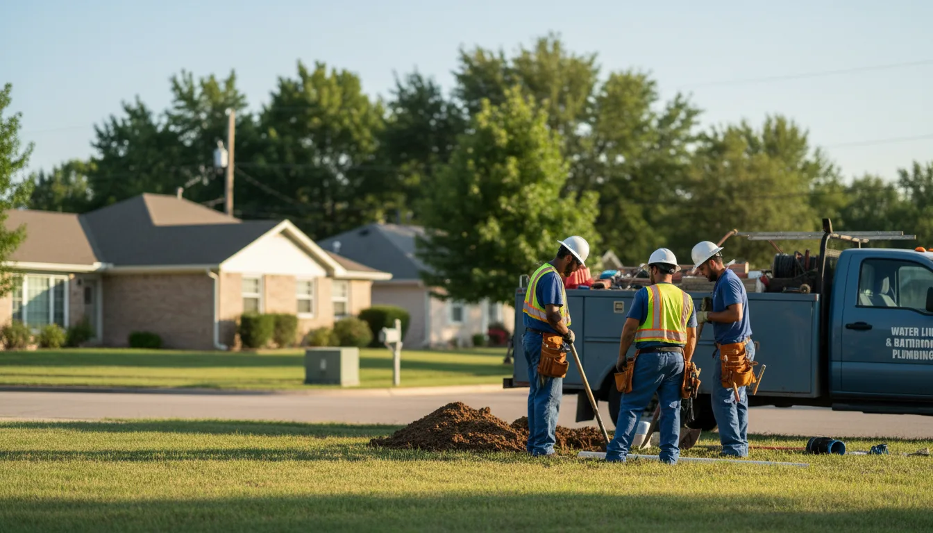 Residential water line and bathroom plumbing service in New Castle, PA